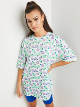 All Over Floral Print Oversized T-shirt